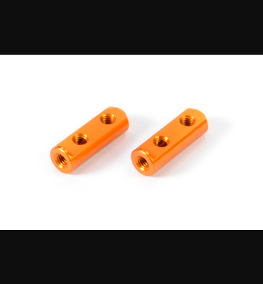 Xray - Xray Spare Parts X12 ALU SERVO MOUNT - ORANGE (2) - XR376259-O
