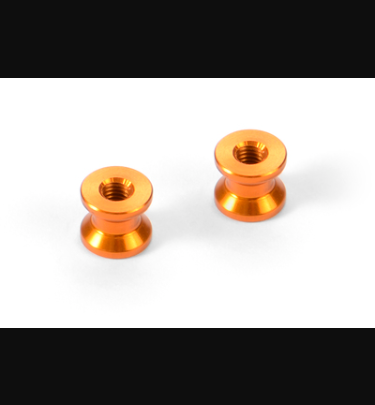 Xray - Xray Spare Parts ALU MOUNT 6.0MM - ORANGE (2) - XR376366-O