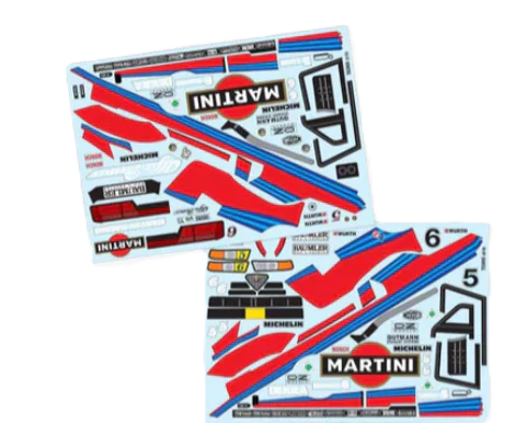 1/10 190mm Wide RC Touring Car Body Shell - Clear Lexan - Alfa 155  Bodyshell Martini Racing Livery (257mm Wheelbase / 190mm Wide) - everything in photo included)