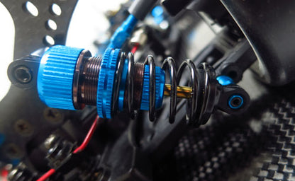 YEAH RACING - Alloy 50mm Damper Shocks Set 4pcs ORANGE (DSG-0050OR) Fits TT01E Euro Truck & M-Chassis)