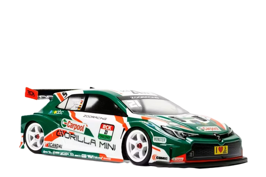 ZR-0021-10 - ZooRacing Gorilla MINI M-Chassis body shell 210 – 225mm - 1.0mm MTC Clear Lexan